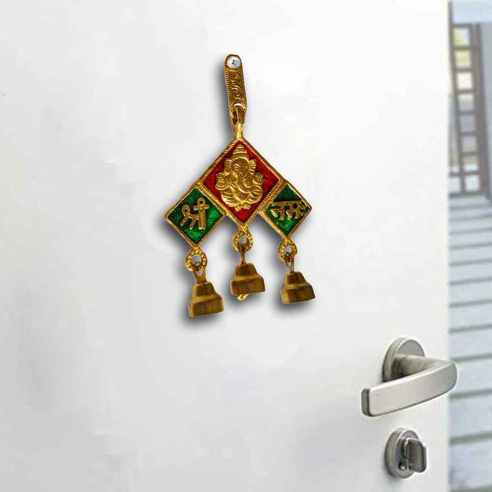 Metal Ganesha Latkan With Bells